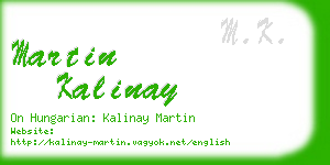 martin kalinay business card